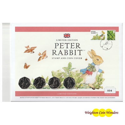 Peter Rabbit Stamp and Coin Cover - Click Image to Close